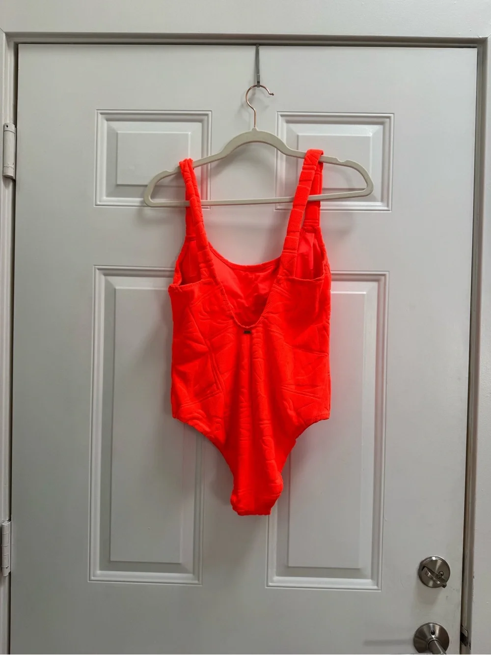 Rip Curl Neon Coral Textured One-Piece Swimsuit